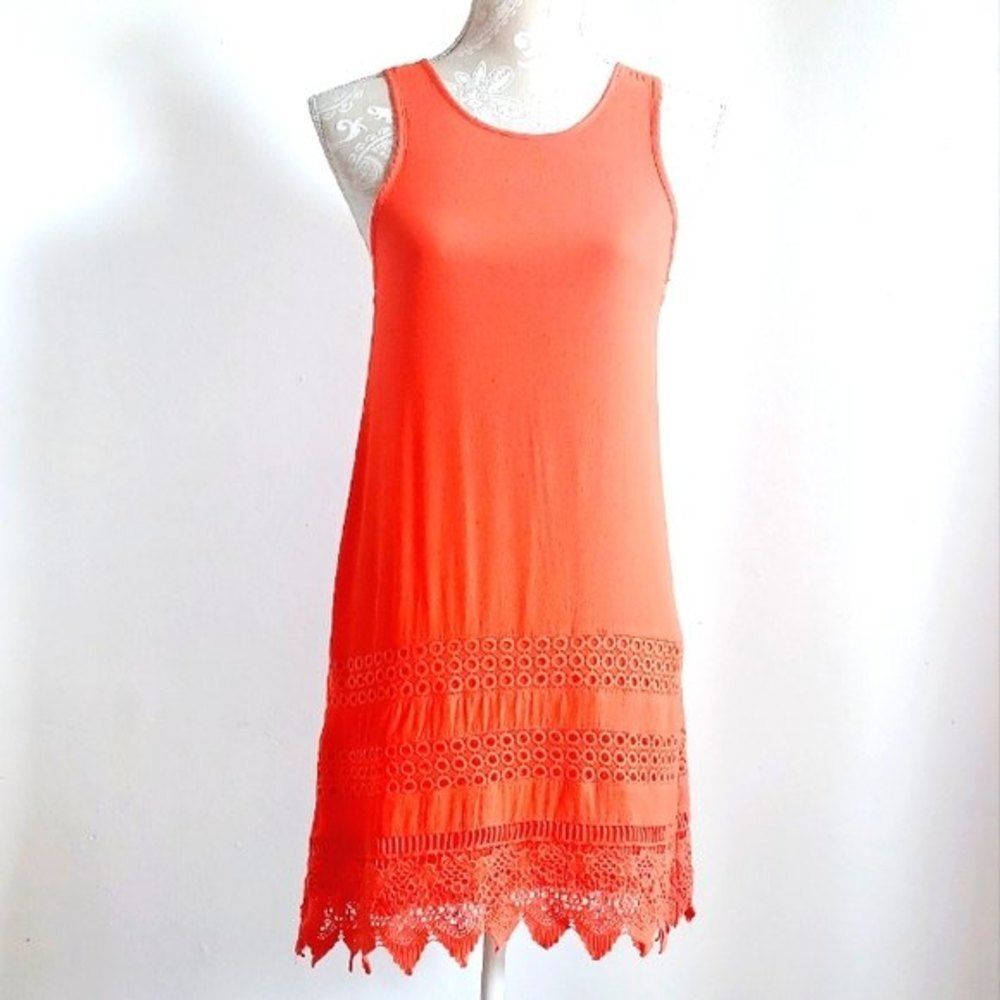 Gianni Bini orange lace mini dress